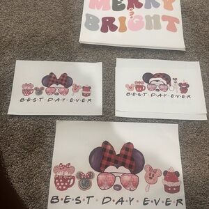 Festive Holiday Ready to Press Sublimation Transfers